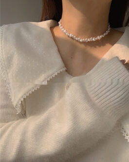 Pearl Necklace Retro Clavicle Chain For Women