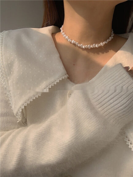 Pearl Necklace Retro Clavicle Chain For Women - Image 2