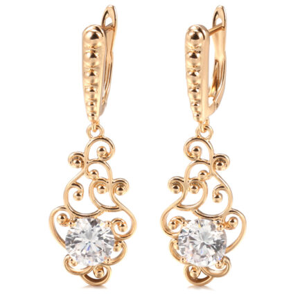 Women's Fashion Long Pattern Zircon Earrings - Image 6