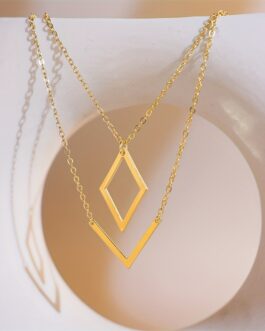 Women’s Stainless Steel Fashion Stylish And Personalized Geometric Pendant Necklace