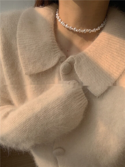 Pearl Necklace Retro Clavicle Chain For Women - Image 3